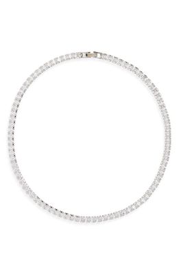 Panacea Crystal Tennis Necklace in Silver