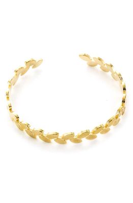 Panacea Leaf Cuff Bracelet in Gold