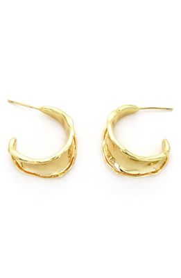 Panacea Molten Hoop Earrings in Gold