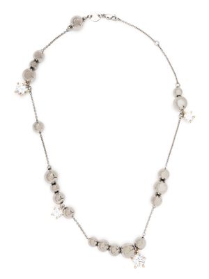 Panconesi bead-embellished crystal necklace - Silver