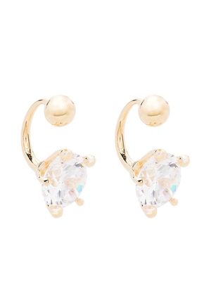 Panconesi crystal half-hoop earring - Gold