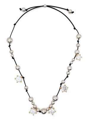 Panconesi interwoven bead-detail necklace - Black