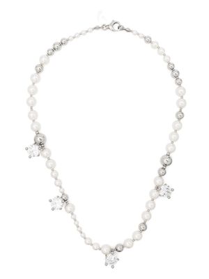 Panconesi Perla zirconia-embellished necklace - White