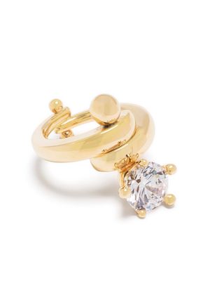 Panconesi polished diamond-embellished ring - Gold