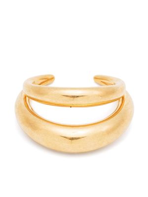Panconesi polished-finish double-strap design bracelet - Gold