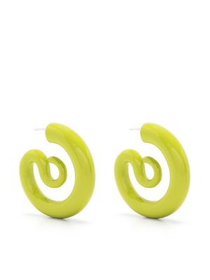 Panconesi Serpent hoop earrings - Green