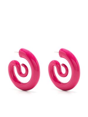 Panconesi Serpent hoop earrings - Pink