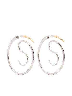 Panconesi Spina Upside Down hoop earings - Silver