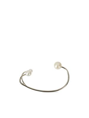 Panconesi Three Point pearl ear cuff - Silver