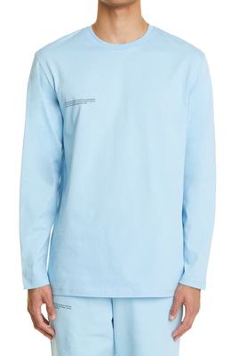 PANGAIA 365 PPRMINT&trade; Unisex Organic Cotton Long Sleeve T-Shirt in Celestial Blue