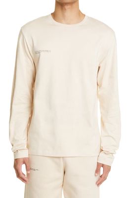 PANGAIA C-FIBER™ Unisex Organic Cotton & Seaweed Long Sleeve T-Shirt in Sand