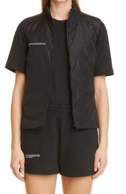 PANGAIA FLWRDWN Lite Recycled Nylon Puffer Vest in Black