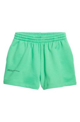 PANGAIA Kids' 365 Organic Cotton Shorts in Jade Green