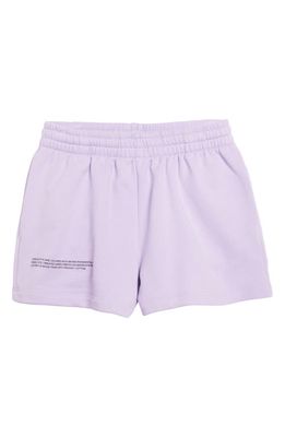 PANGAIA Kids' 365 PPRMINT&trade; Organic Cotton Sweat Shorts in Orchid Purple