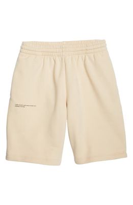 PANGAIA Kids' 365 PPRMINT&trade; Organic Cotton Sweat Shorts in Sand
