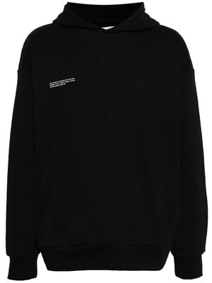 Pangaia logo-print organic-cotton hoodie - Black