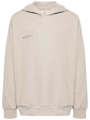 Pangaia logo-print organic-cotton hoodie - Neutrals