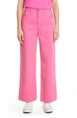 PANGAIA Unisex High Waist Wide Leg PPRMINT Organic Cotton & Hemp Jeans in Flamingo Pink