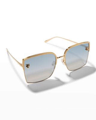 Panther Square Metal Sunglasses