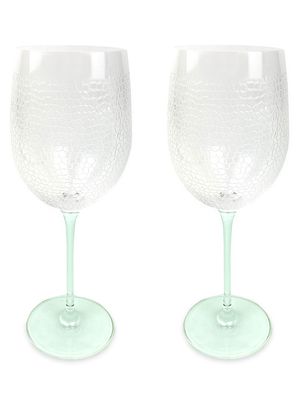 Panthera Clear 2-Piece Wine Glass Set - Clear - Clear