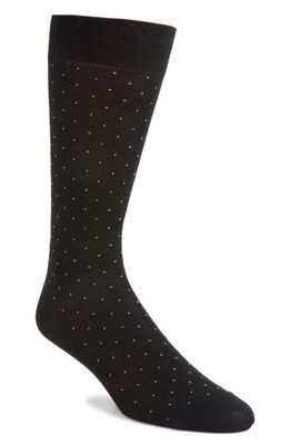 Pantherella Gadsbury Fil Coupé Dot Dress Socks in Black