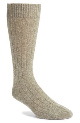 Pantherella Waddington Cashmere Blend Dress Socks in Moss Green Chine 