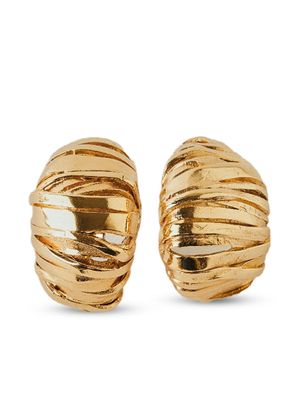 Paola Sighinolfi Blass chunky textured earrings - Gold