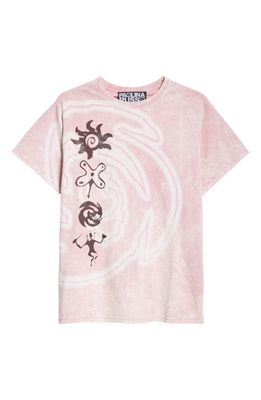 Paolina Russo Gender Inclusive Cotton Graphic T-Shirt in Dusty Pink