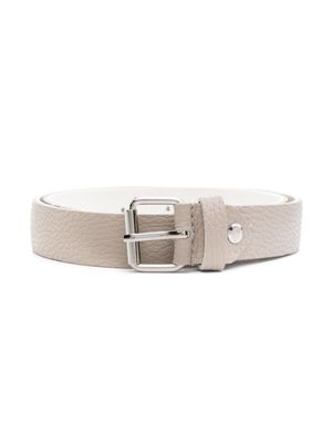 Paolo Pecora Kids buckle leather belt - Neutrals