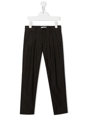 Paolo Pecora Kids check-print trousers - Black