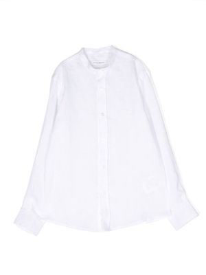 Paolo Pecora Kids collarless long-sleeved shirt - White