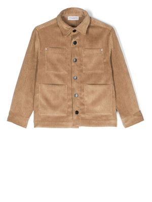 Paolo Pecora Kids corduroy button jacket - Neutrals