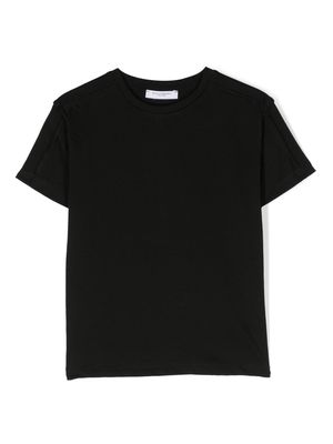 Paolo Pecora Kids detail-appliqué short-sleeve cotton T-shirt - Black