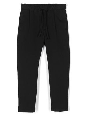 Paolo Pecora Kids drawstring cotton chino trousers - Black