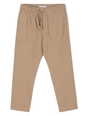 Paolo Pecora Kids drawstring-fastening trousers - Brown