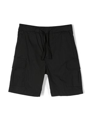 Paolo Pecora Kids drawstring-waist cargo shorts - Black