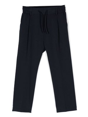 Paolo Pecora Kids drawstring-waist straight-leg trousers - Blue