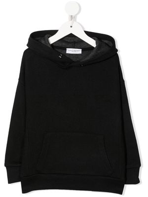 Paolo Pecora Kids drop shoulder hoodie - Black