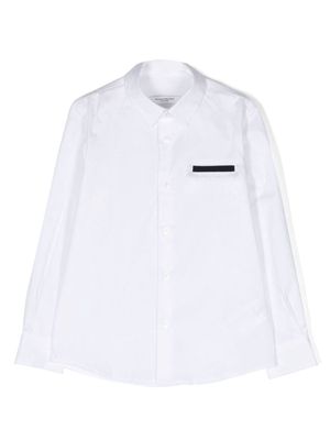 Paolo Pecora Kids faux-pocket twill shirt - White