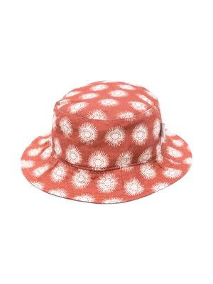 Paolo Pecora Kids graphic-print bucket hat - Red