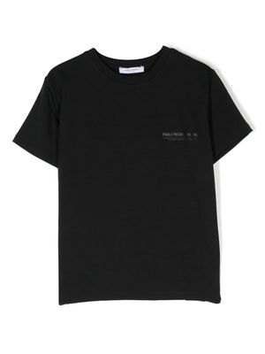Paolo Pecora Kids graphic-print cotton T-Shirt - Black