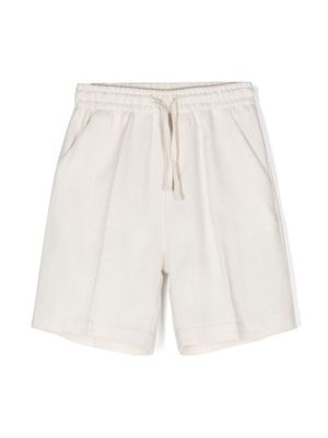 Paolo Pecora Kids herringbone tailored shorts - White