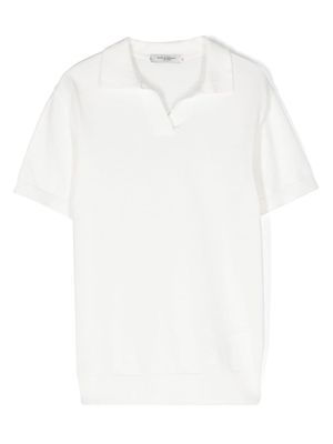 Paolo Pecora Kids knitted cotton polo shirt - White