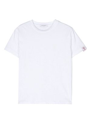 Paolo Pecora Kids logo-appliqué cotton T-shirt - White