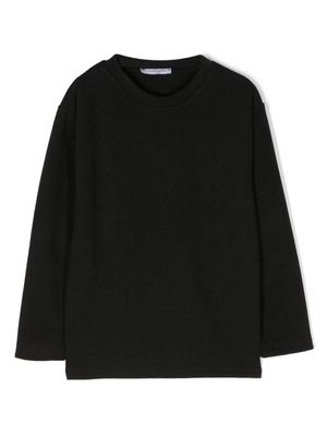 Paolo Pecora Kids logo-patch drop-shoulder sweatshirt - Black