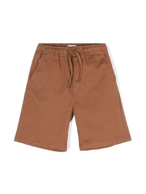 Paolo Pecora Kids logo-patch shorts - Brown