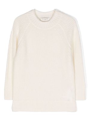 Paolo Pecora Kids long-sleeved crew-neck jumper - White