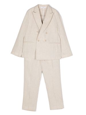 Paolo Pecora Kids mélange-effect suit - Neutrals