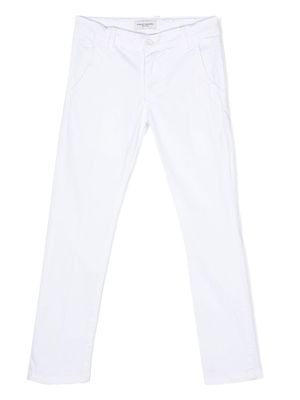 Paolo Pecora Kids mid-rise slim-fit trousers - White
