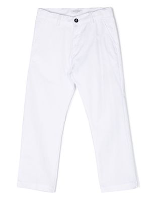 Paolo Pecora Kids mid-rise stretch-cotton trousers - White